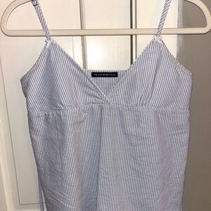 brandy melville blue & white striped top